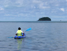Kayk en PNN McBean Lagoon, Isla Providencia, Colombia.