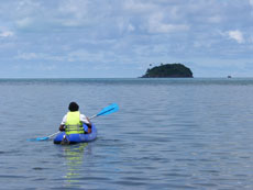 Kayaking the McBean Lagoon National Park.